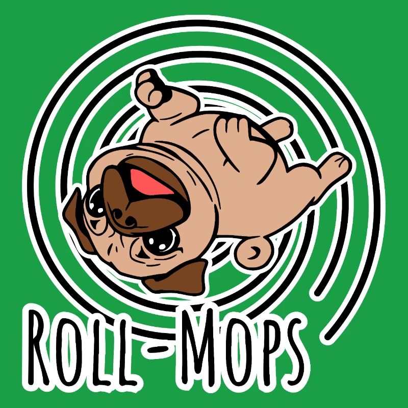 Rollender Mops - Ein Roll-Mops