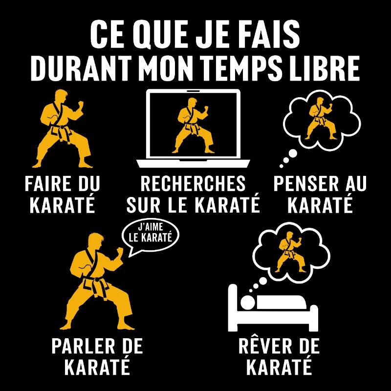 je fais pendant mon temps libre faire du karaté