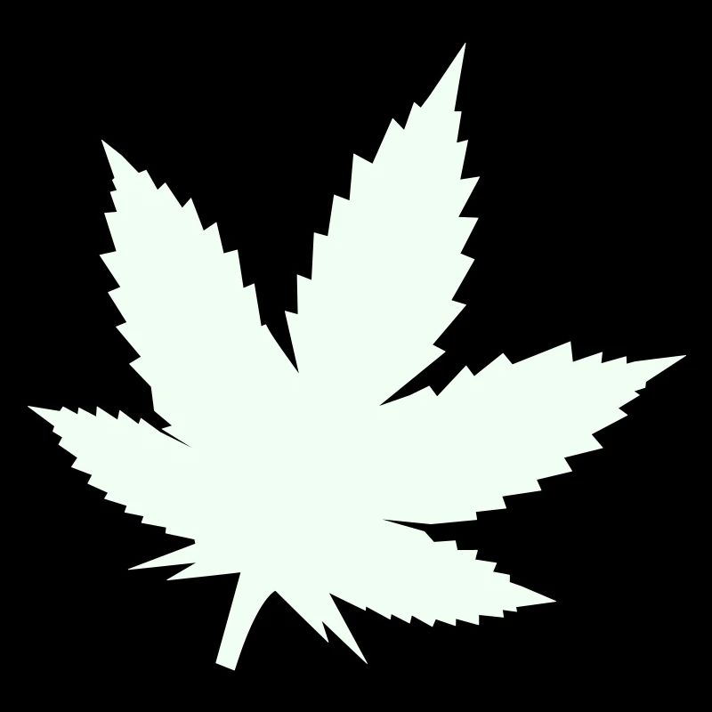 Feuille de Cannabis Silhouette Menthe