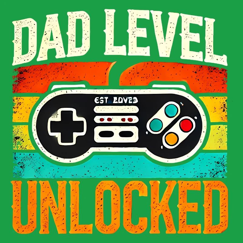 Dad Level Unlocked Retro Controller, Fathers 