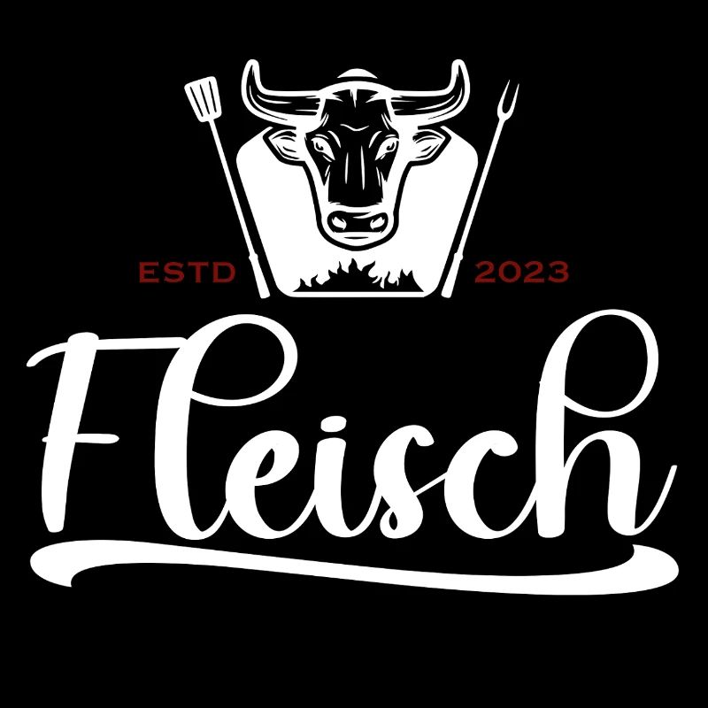 Logo du gril à tête de taureau de viande 2023