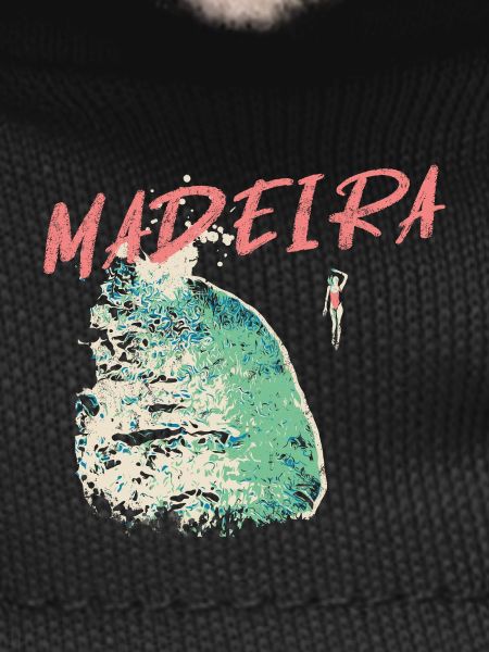 Black Beach Bather Madeira Illustration
