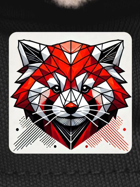 Geometric Red Panda Polygon