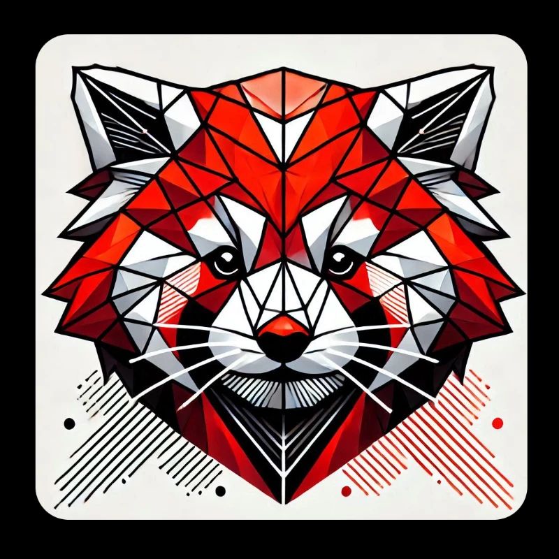 Geometrischer Roter Panda Polygon
