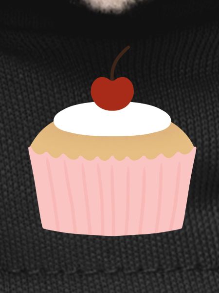 Pastel Cupcake with Cherry