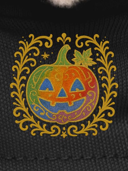 Ornamented glitter pumpkin