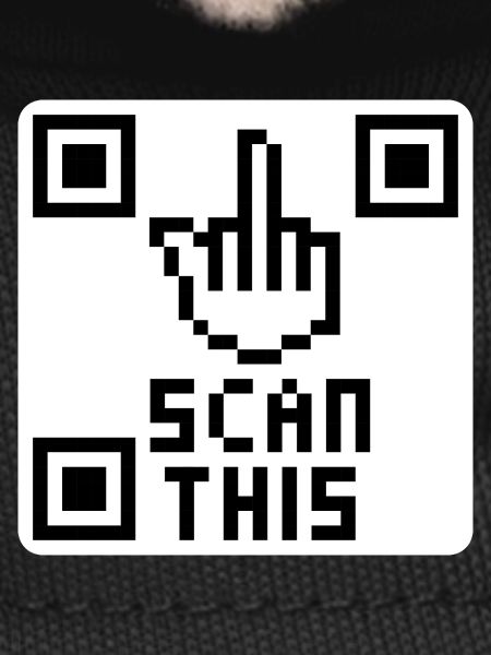 QRcode middle finger