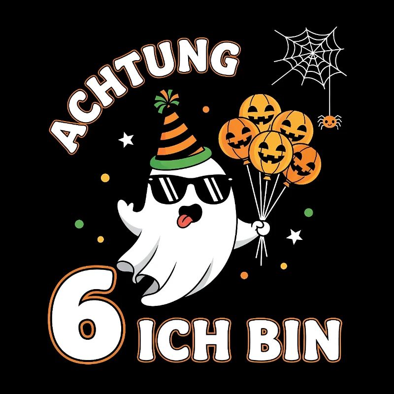 Halloween Ghosts 6th Birthday Boy Girl