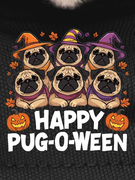 Pug-O-Ween Witch Hat Pugs
