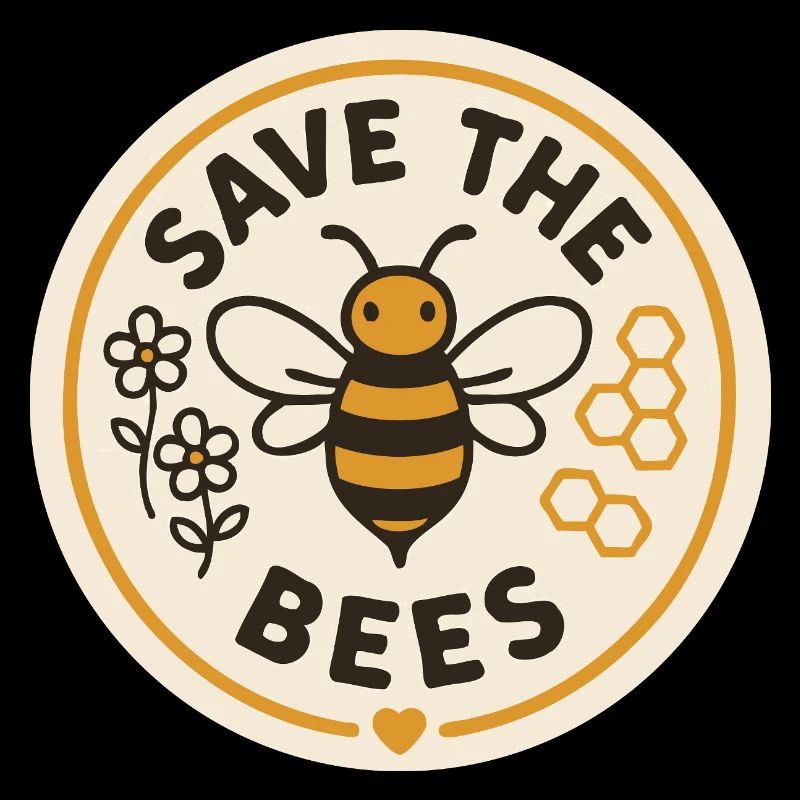 Save the Bees - Nature Bee Motif
