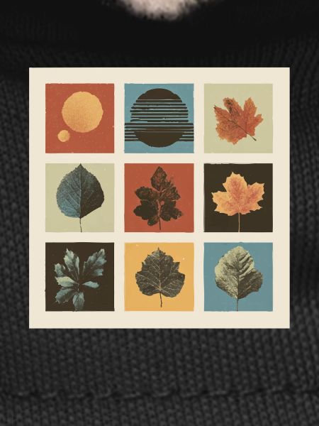 Autumn Leaf Mosaic Grid