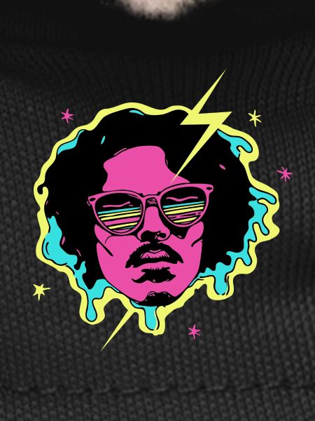 Neon Psychedelic Sunglasses Portrait