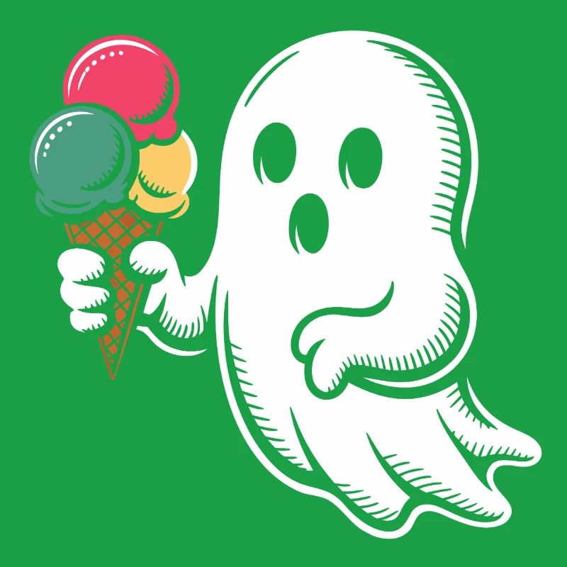 Geist mit Eiscreme Popart