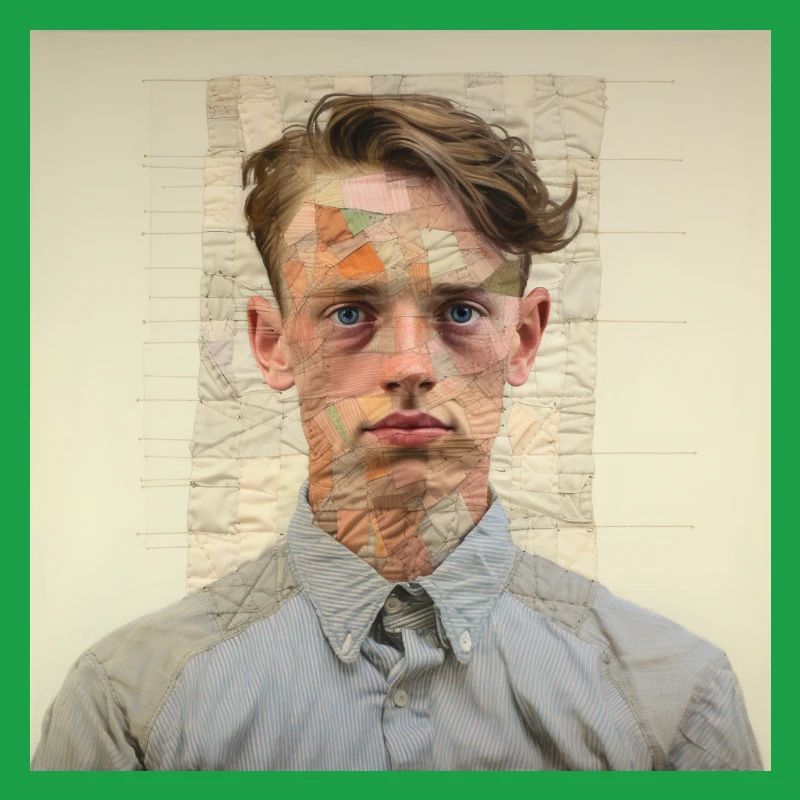 Collage de portraits en patchwork