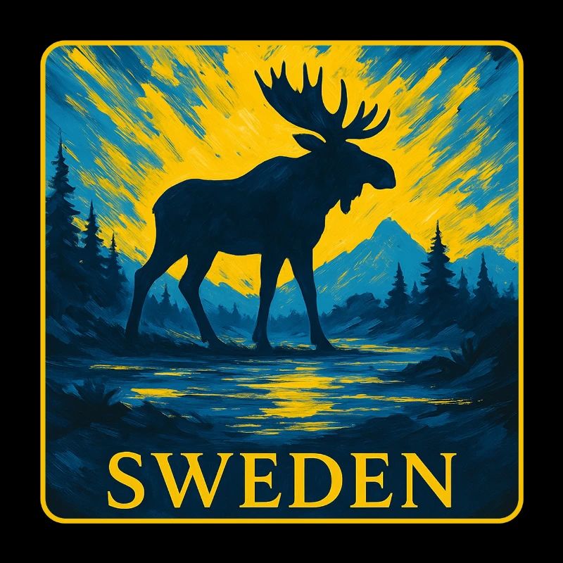 Suède Moose Silhouette Design