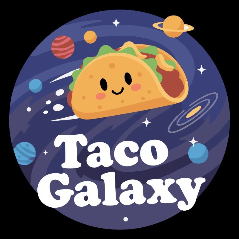 Taco Galaxy Outer Space Taco Illustration