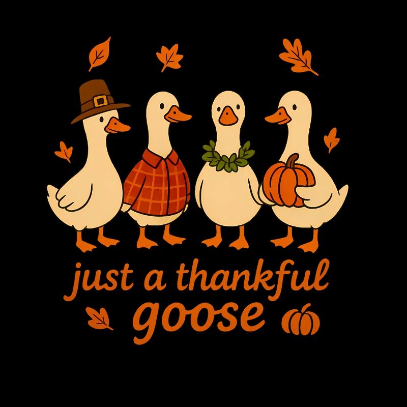 Just A Thankful Goose Pumpkin Case