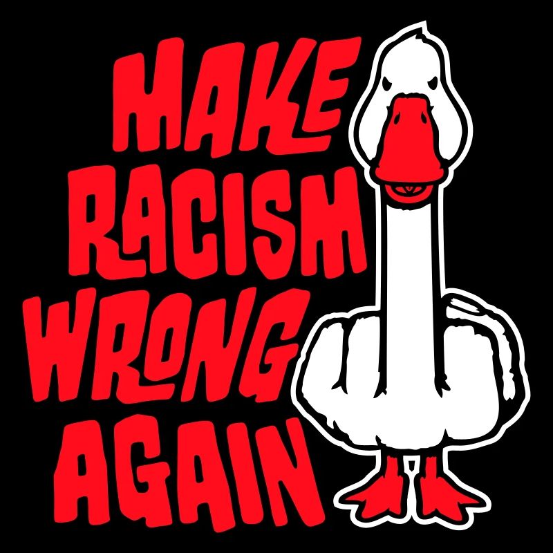 Goose Make Racism Wrong Again Middle Finger Activist