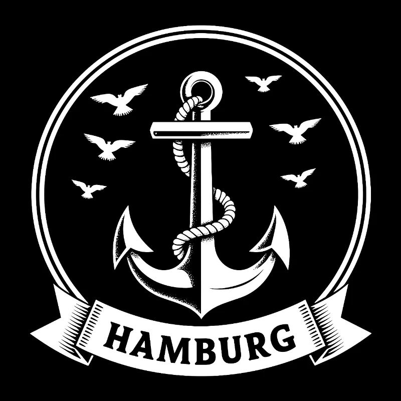 Hamburg Anker Maritimes Wappen Moin