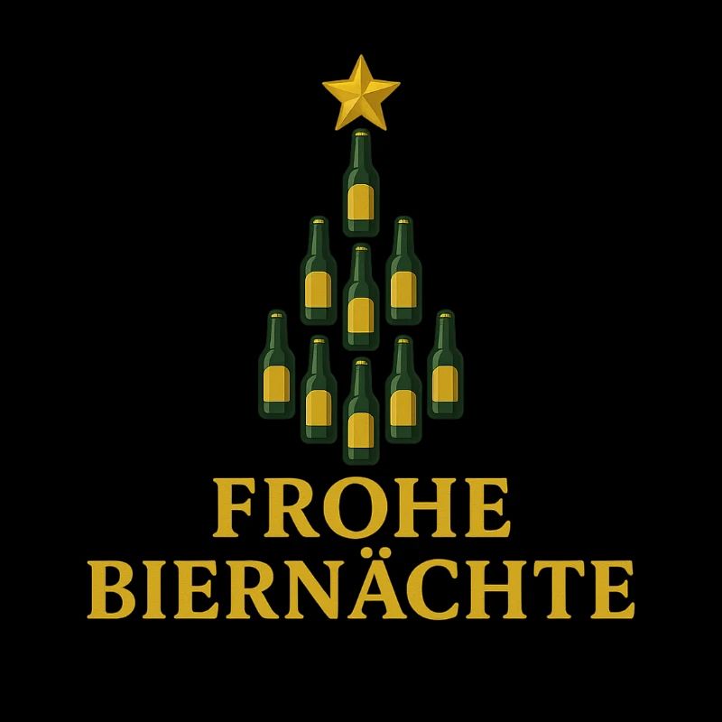 Frohe Biernächte Bier Weihnachtsbaum