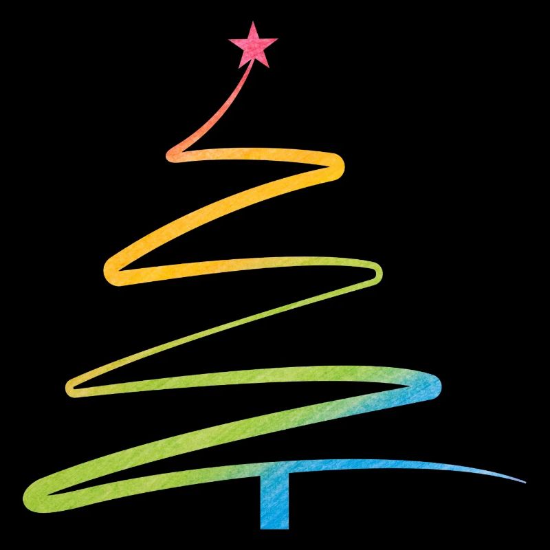 Arbre de Noël en spirale arc-en-ciel
