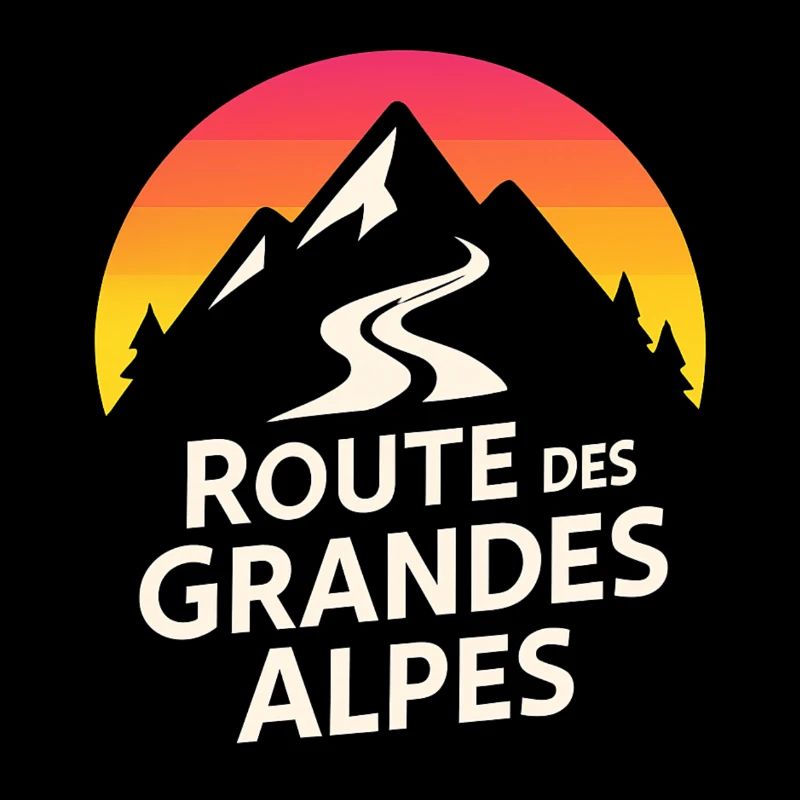 Alps Route Mountain Logo