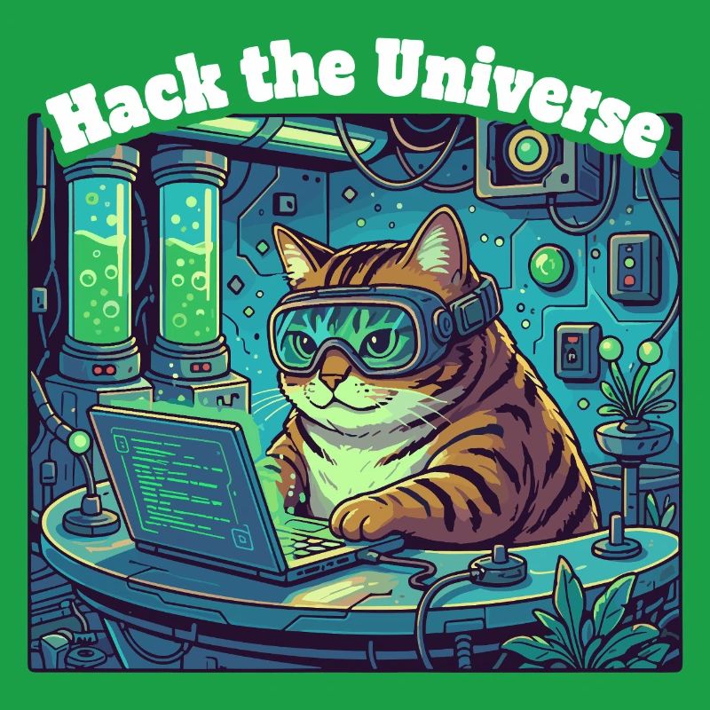 Chat hacker dans l’univers
