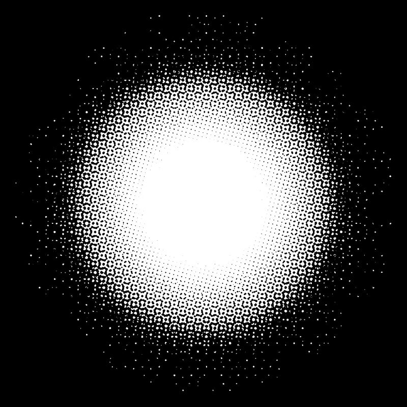 Light Illusion Moon Point Grid Design Circle Round