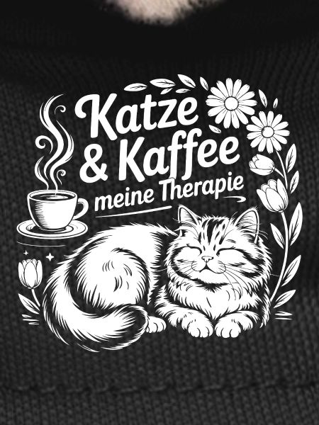 Cat Coffee Therapy Motif