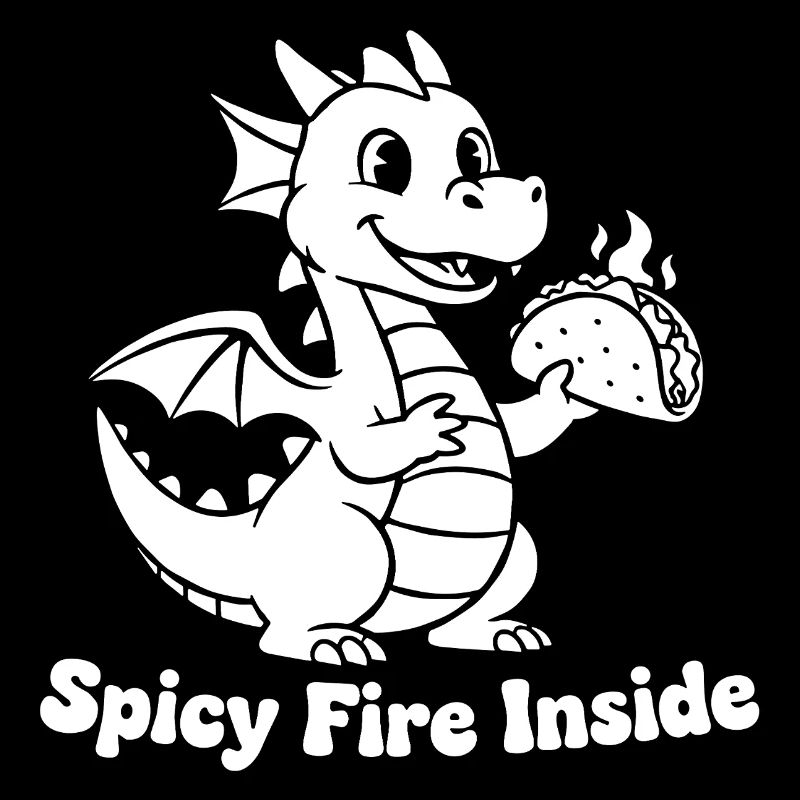 Flaming Dragon Taco Design