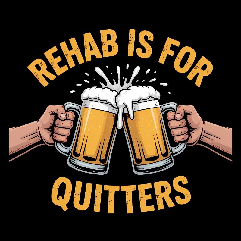 Rehab is for Quitters - Cool Beer Logo