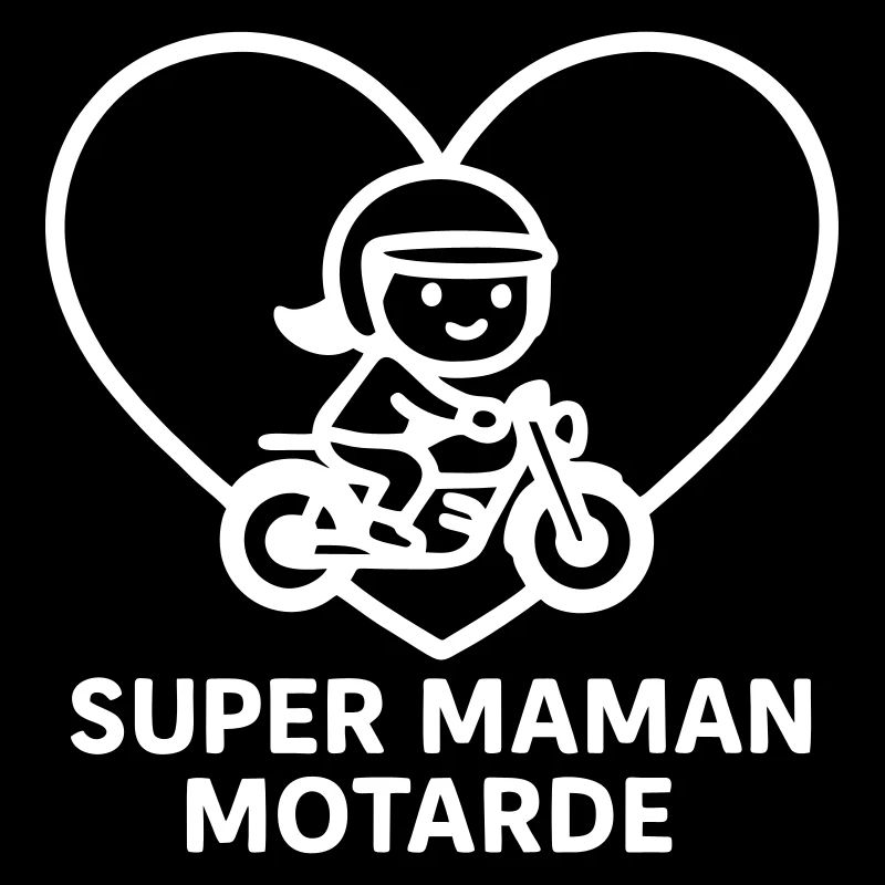 Super Biker Mom – Heart Motorcycle Motorcycle Biker