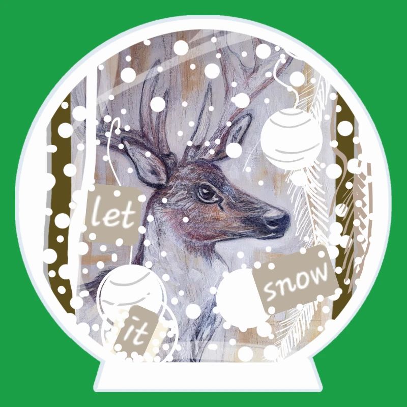 Snow Globe Deer