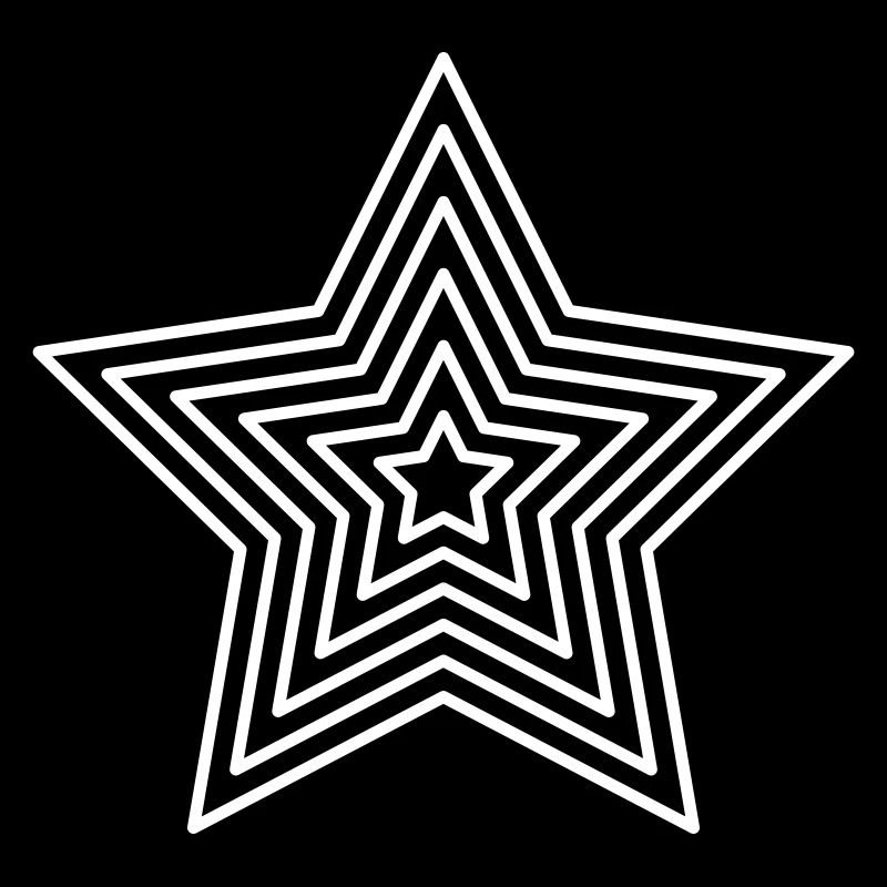 Line Star Geometric Print