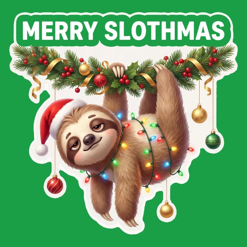 Happy Slothmas String Lights