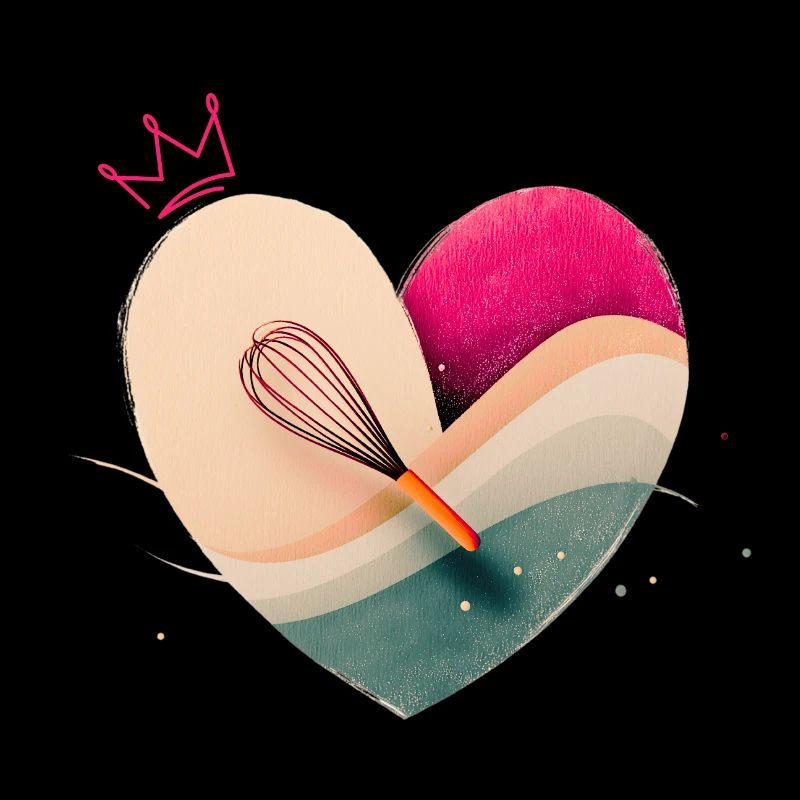 Heart with Crown - Baking