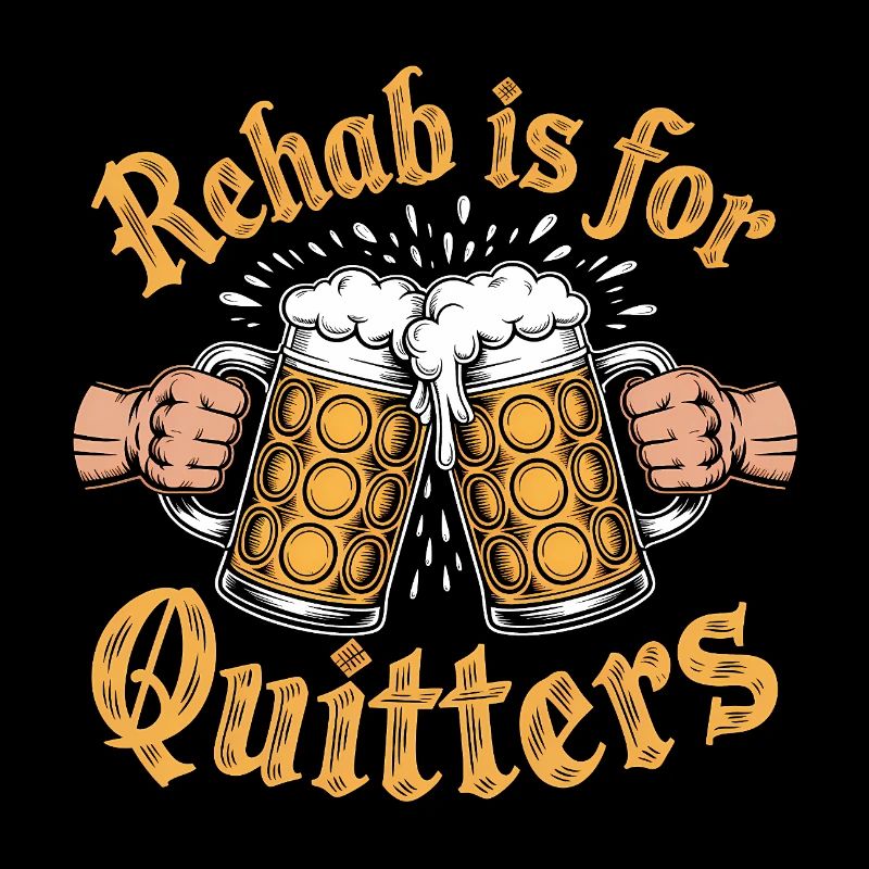 Rehab is for Quitters - Cool Beer Logo