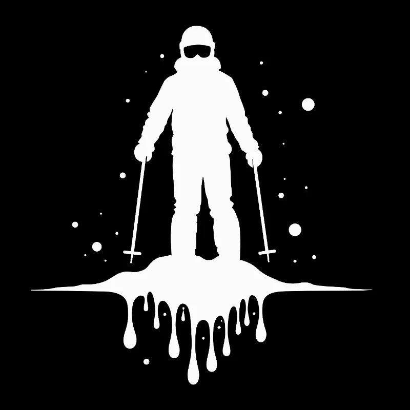 Skifahrer Wintersport Melting Ski