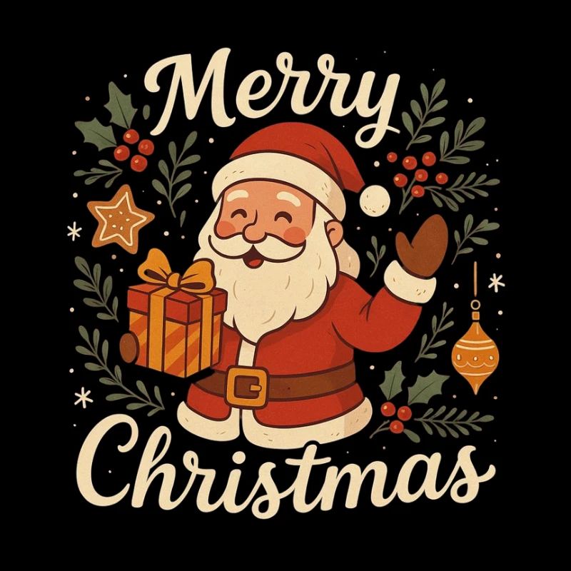 Illustration de cadeau pour le Père Noël joyeux Noël