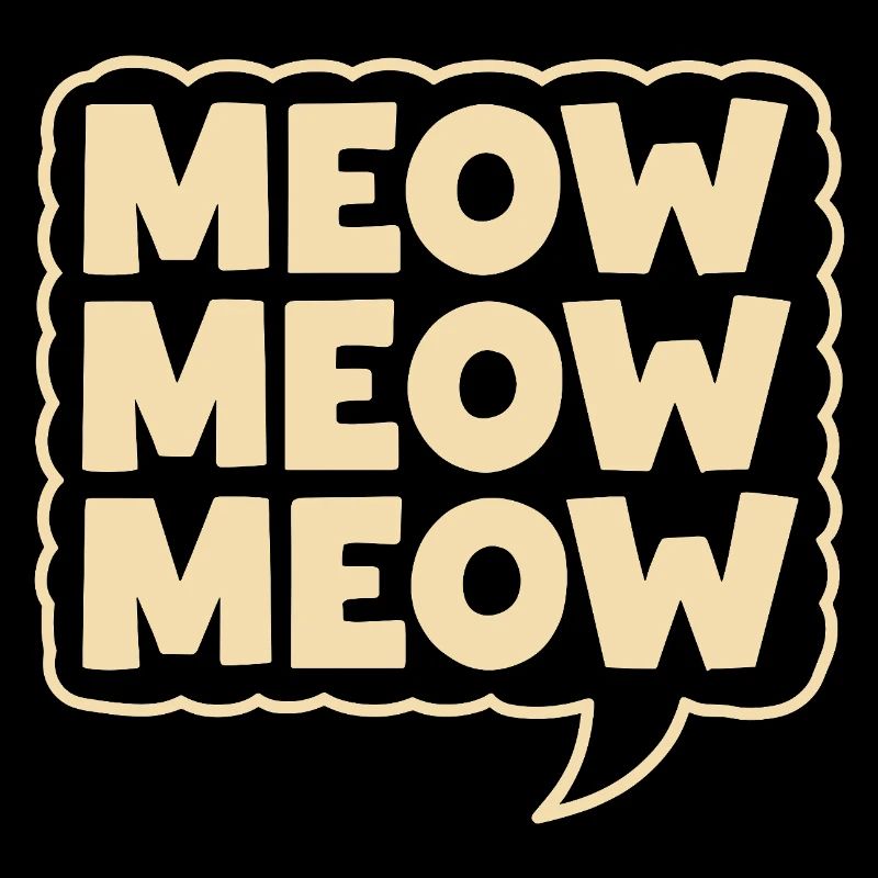 Miaou Miaou Miaou Bulle de dialogue Chat