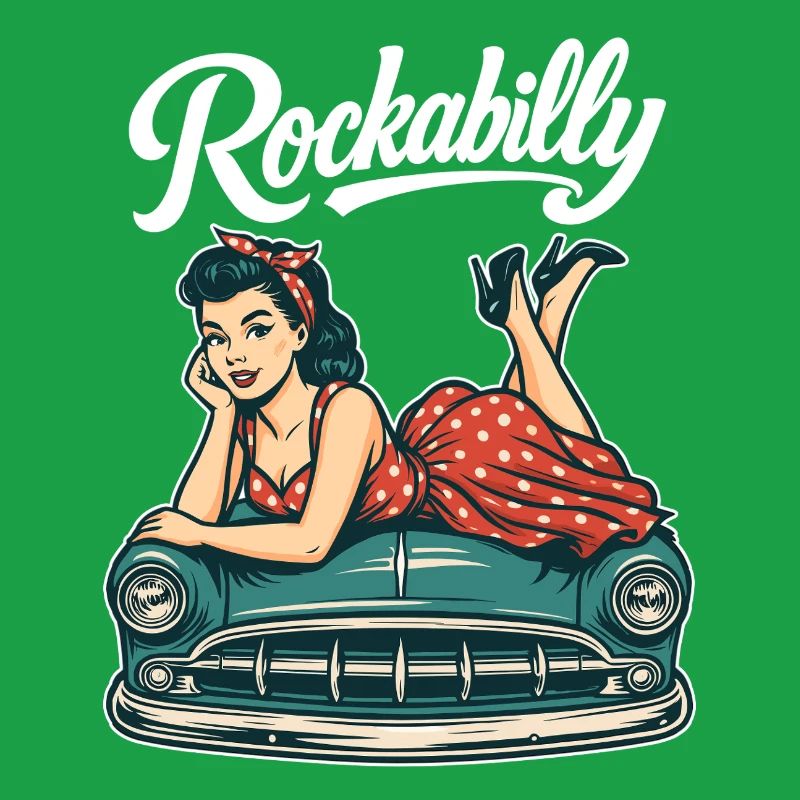Rockabilly Oldtimer Auto Pin Up Retro Geschenk