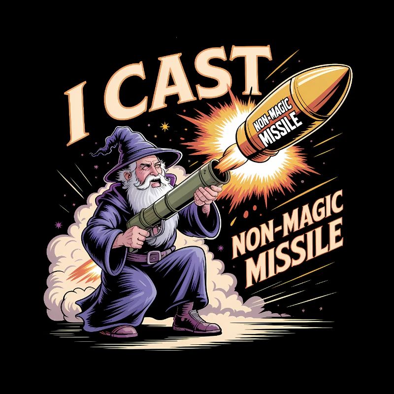 I cast non-magic Missle - Cool Wizard T-Shirt
