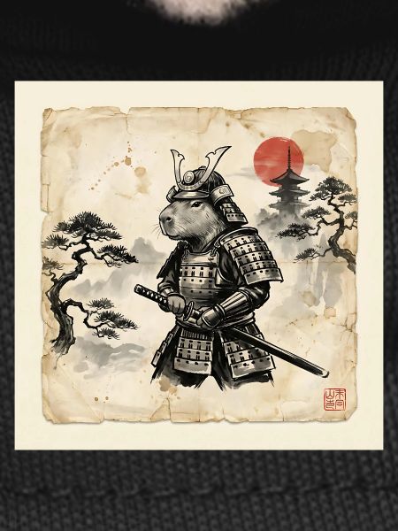 Capybara Samurai Japanese Warrior