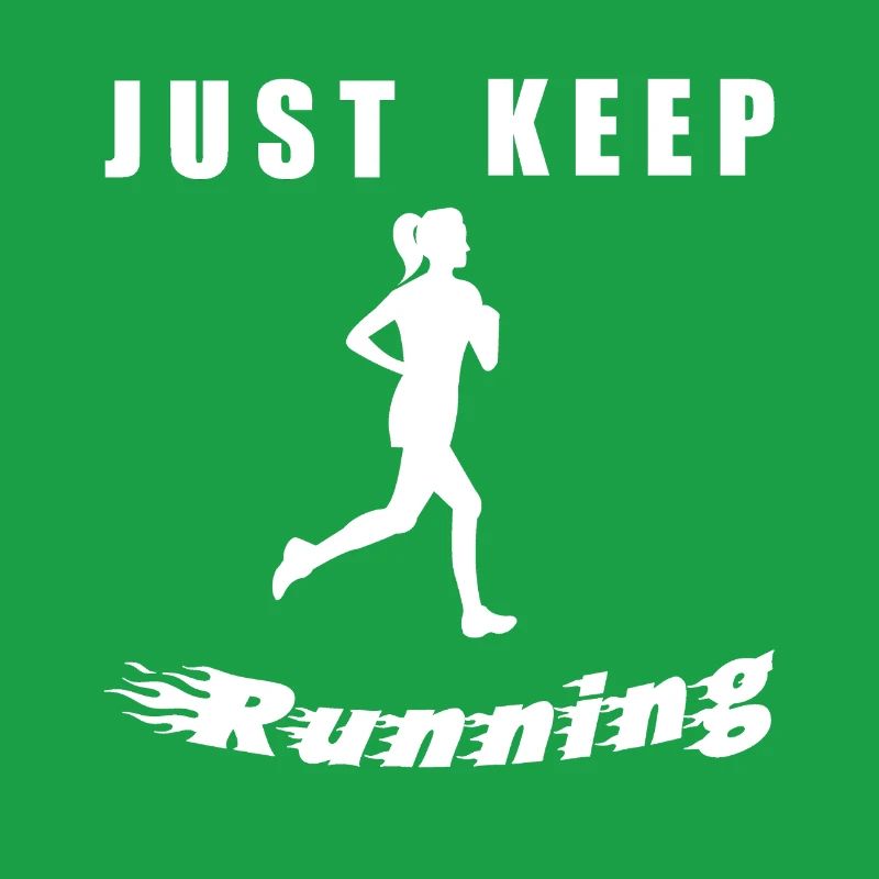 Continue simplement de courir – Silhouette de coureur