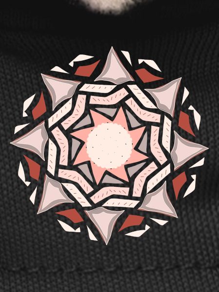 Pink Mandala Sun Geometry