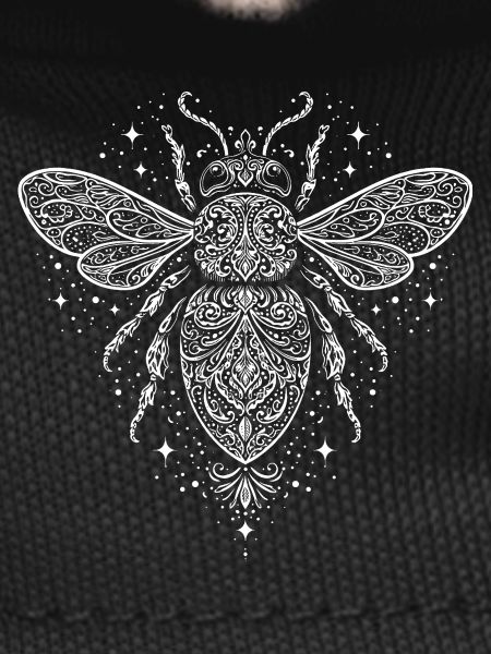 Ornamental bee with stars