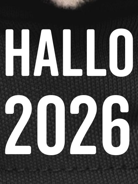 Hello 2026: Futuristic large font