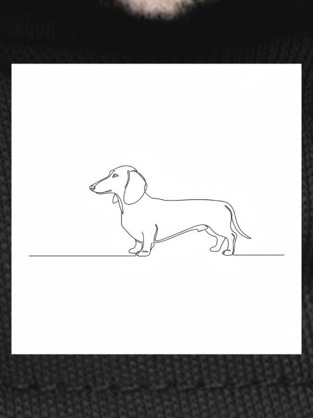 One-line dachshund illustration