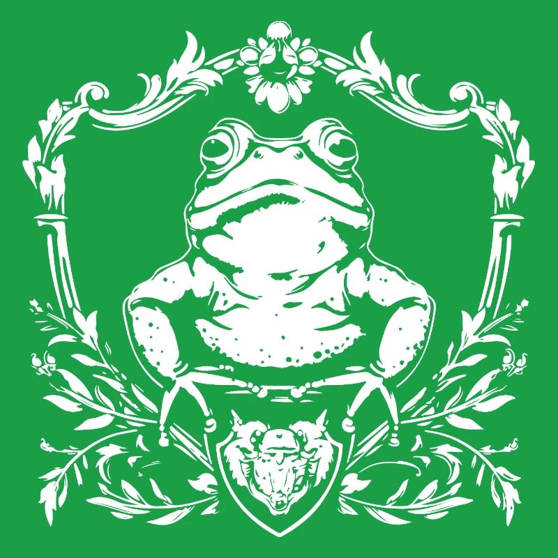 Toad in ornamental frame