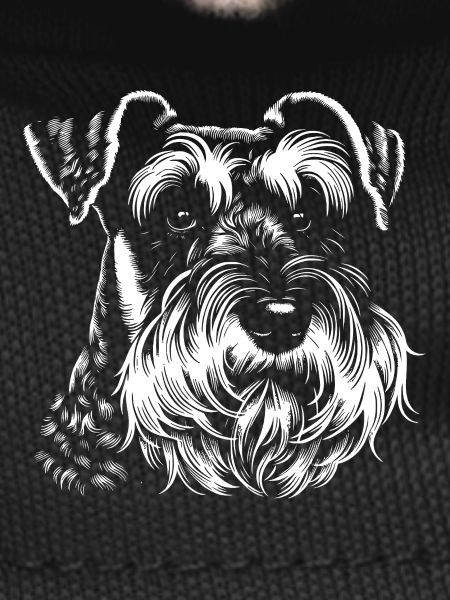 Schnauzer Line Style Portrait